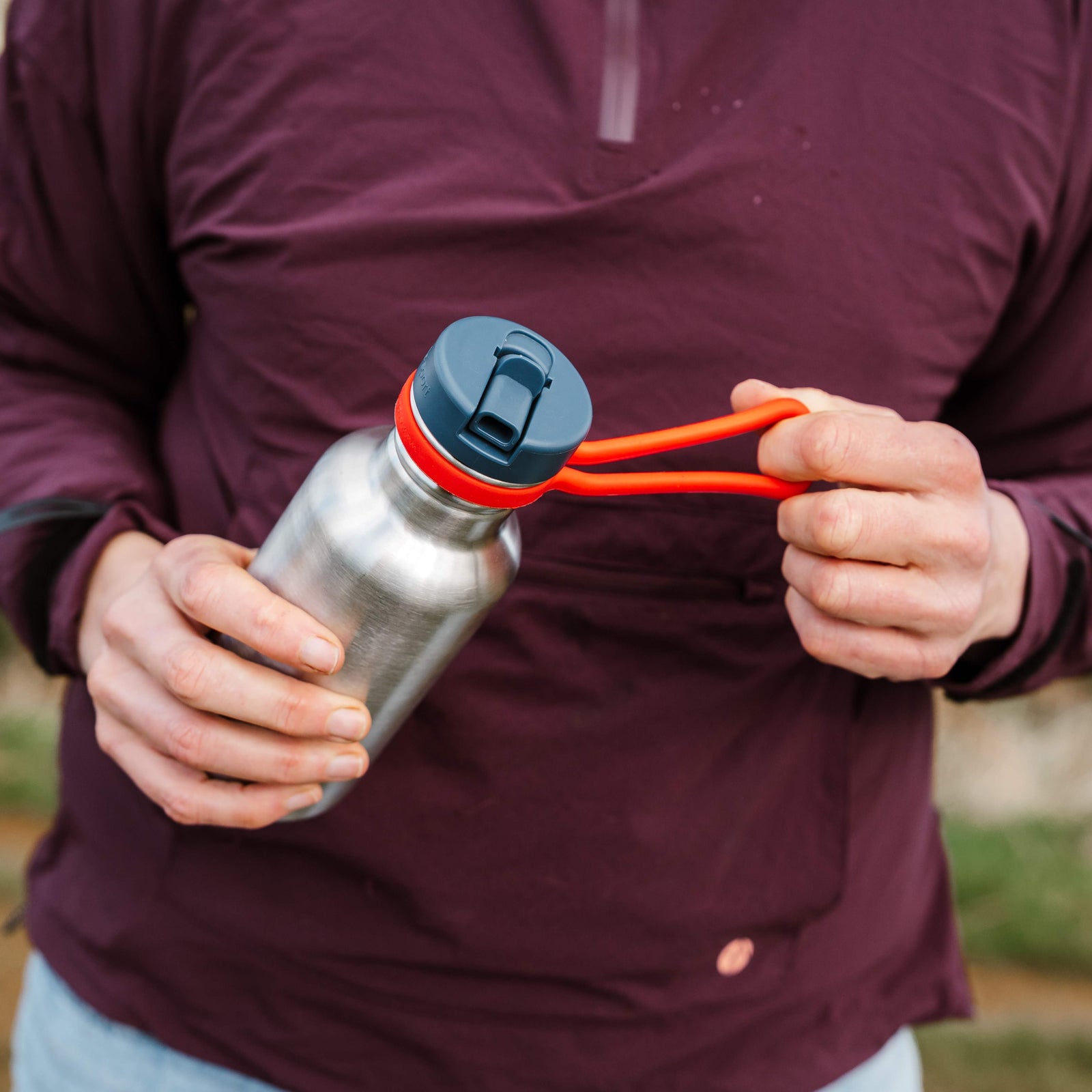 Silicone Carry Strap for Single Wall Bottle