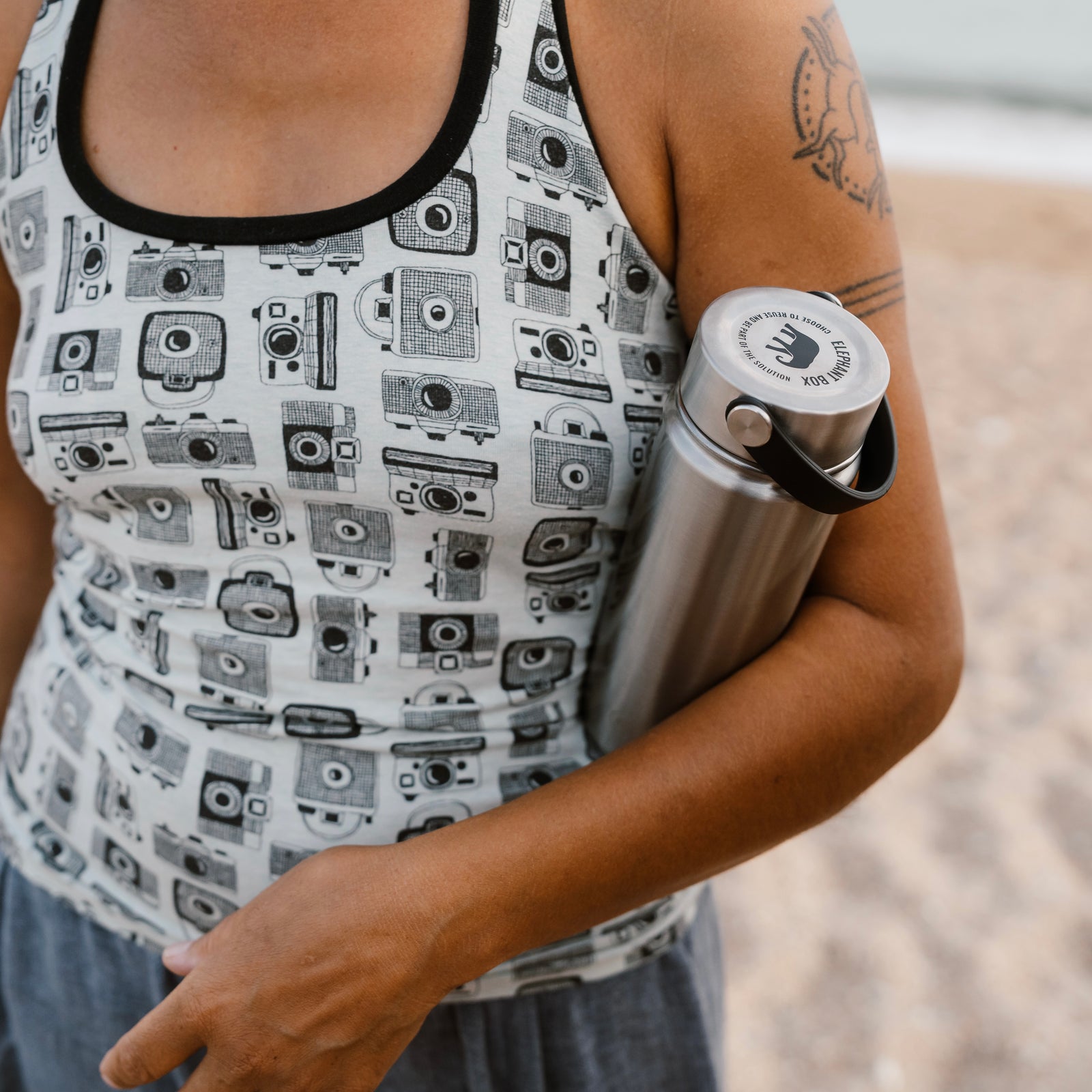 Insulated Water Bottle 500ml - Steel Cap