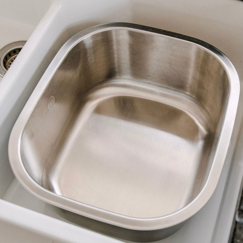 Stainless Steel Washing Up Bowl in a Kitchen sink  Elephant Box
