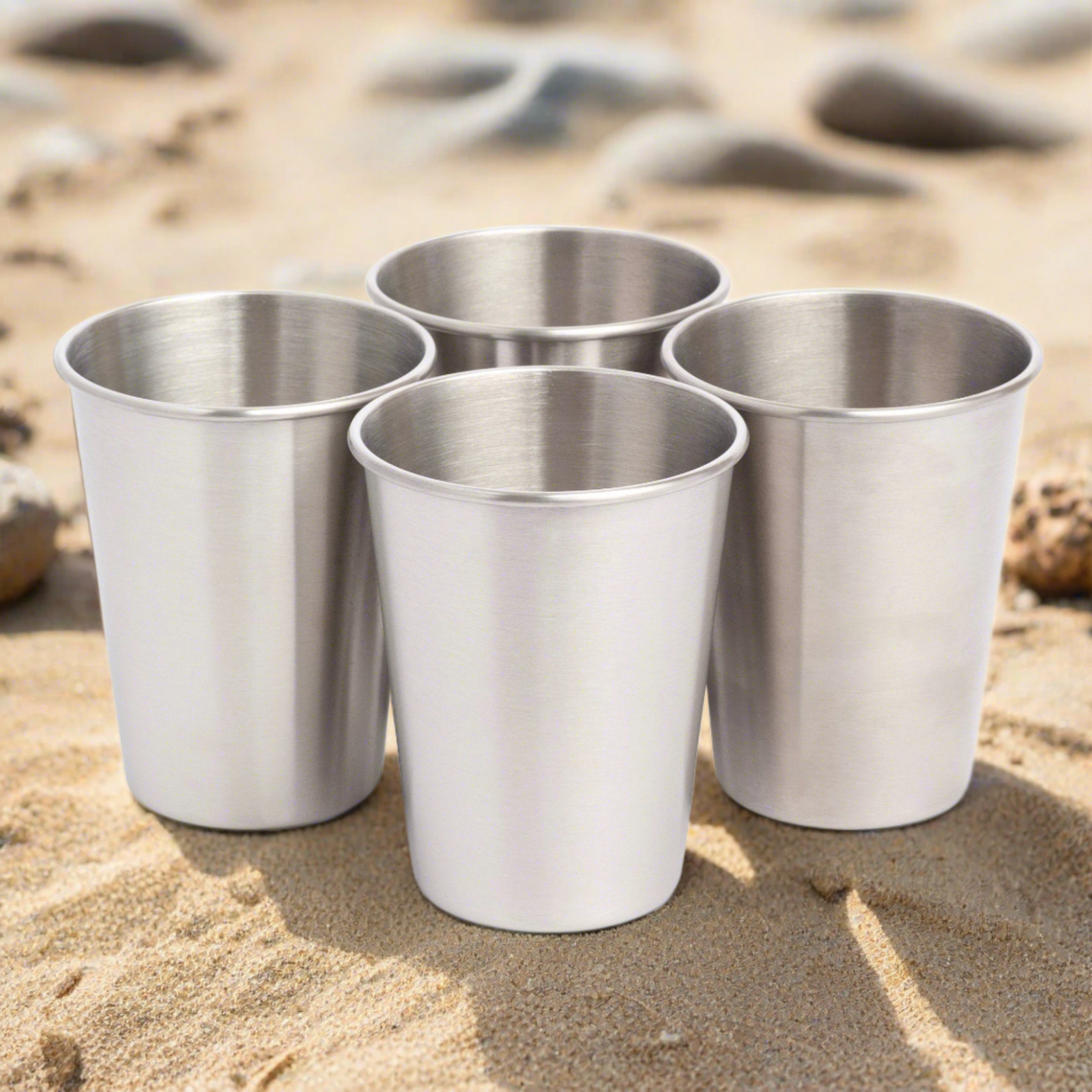 350ml Stainless Steel Cups -4 pack