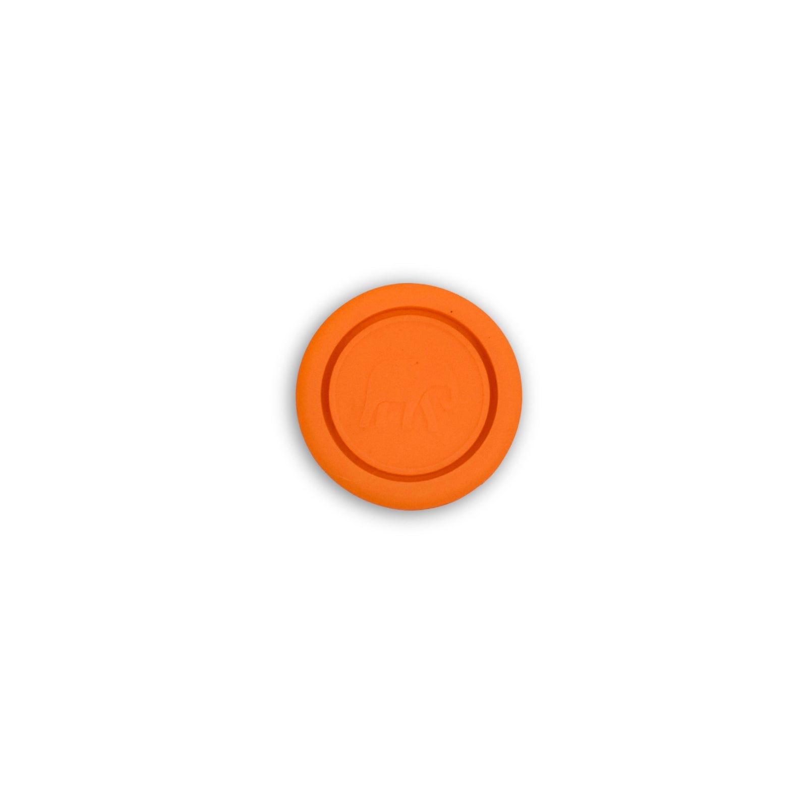 replacement orange silicone dressing pot lid on a white background