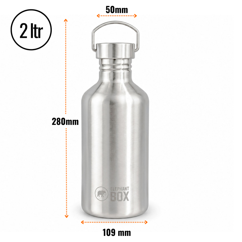 Single Wall Water Bottle - 2 litre