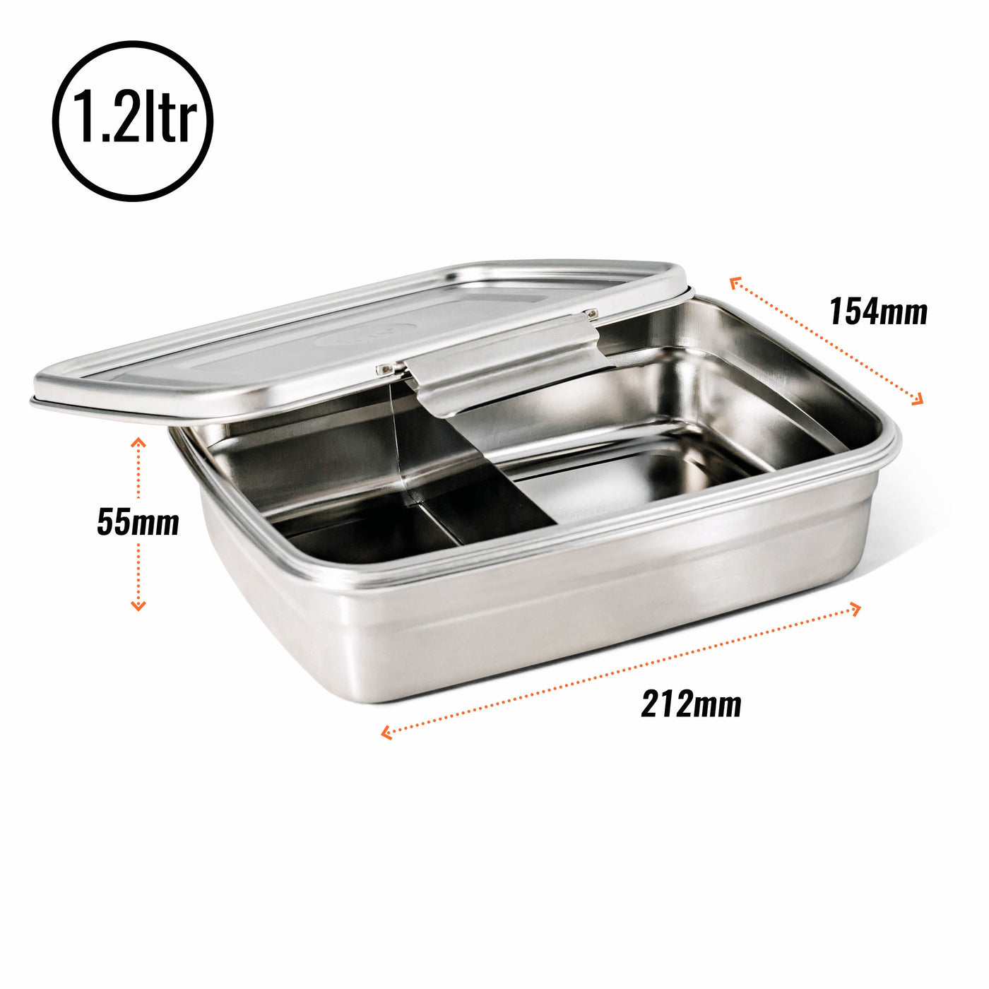 Lunch Box With Compartment - Clip & Seal No.4 1.2 litre | Elephant Box