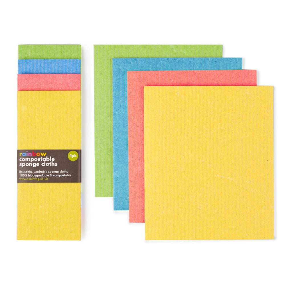 Compostable Sponge Cleaning Cloths - 4 Pack