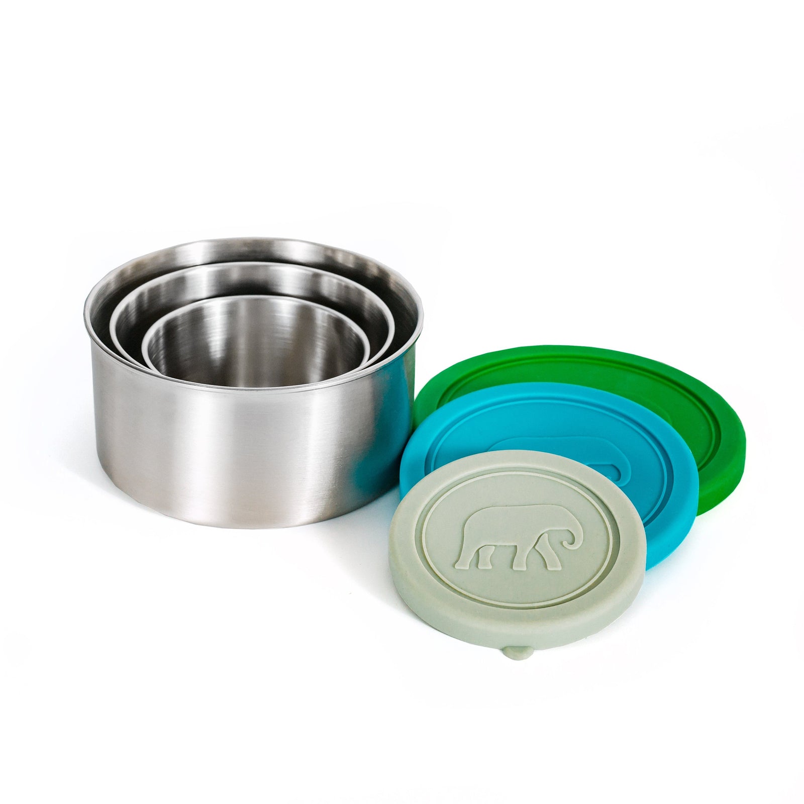 Seal & Go - Set of 3 Leakproof Stainless Steel Food Containers Elephant Box 