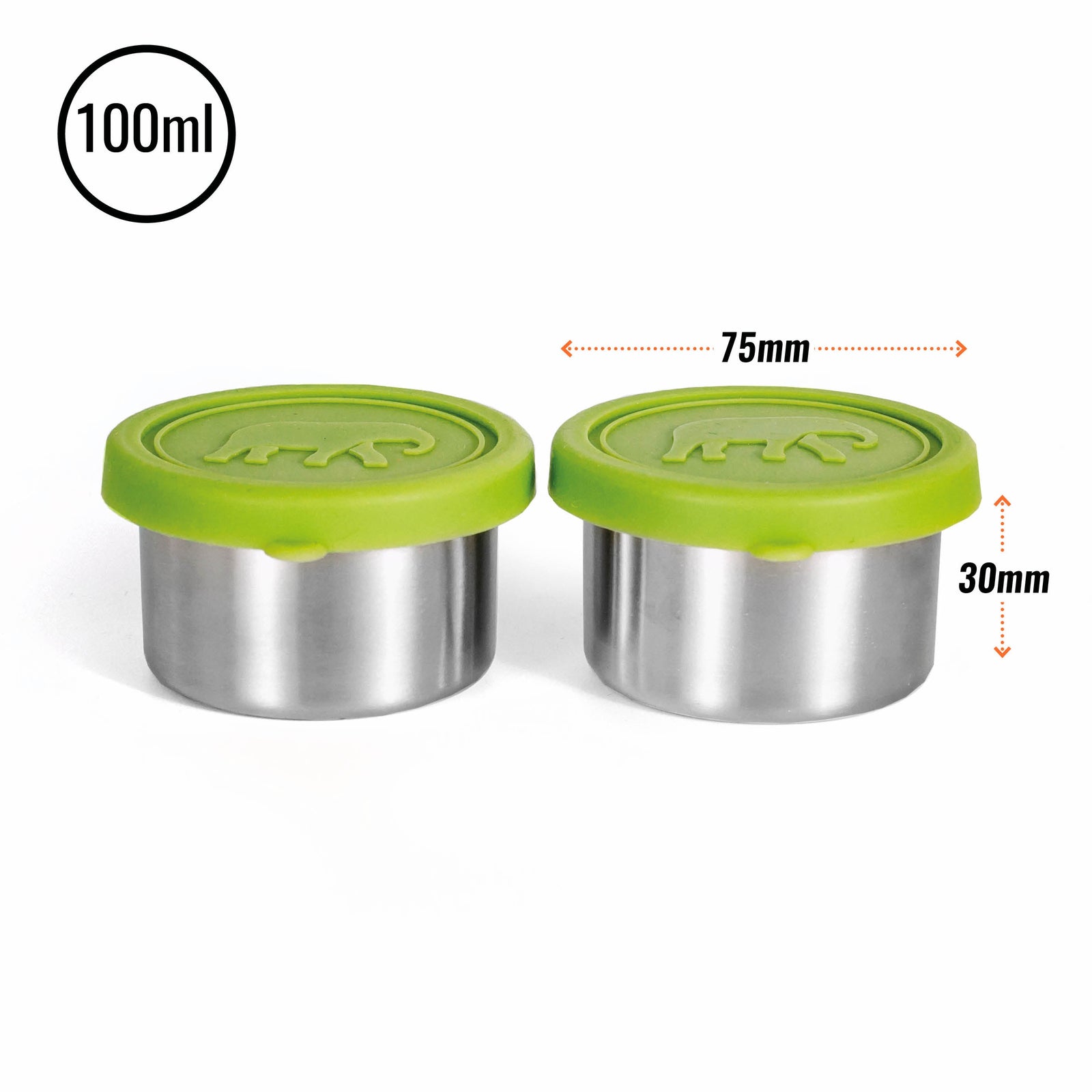 Seal & Go Steel Snack Pots (2 x 100ml) - Wholesale wholesale 