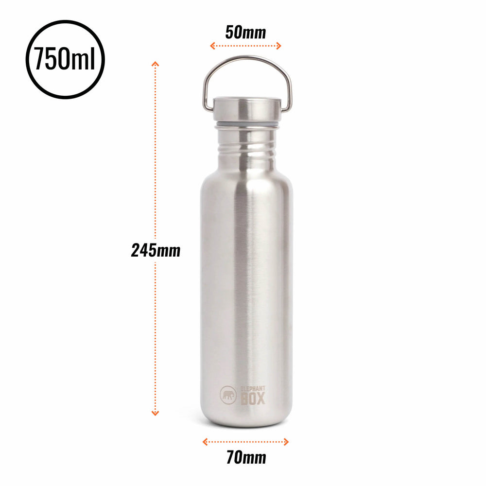 Stainless Steel Water Bottle 750ml | Elephant Box